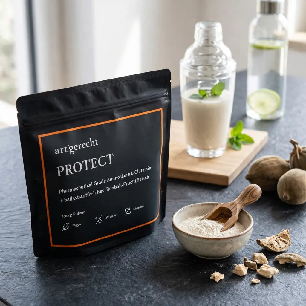 artgerecht L-Glutamin + Baobab Pulver Detailansicht 2 - artgerecht von allseven.