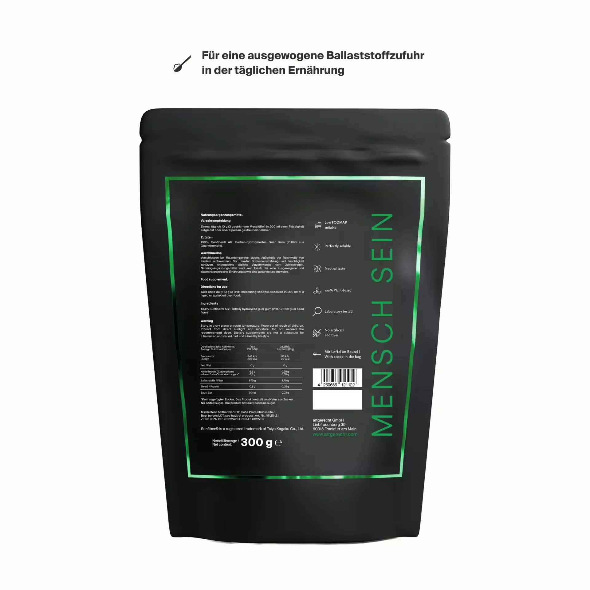 artgerecht Biomfiber PHGG 300 g Detailansicht 4 - artgerecht von allseven.
