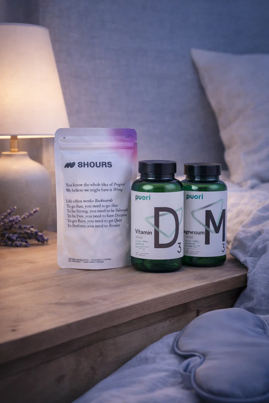 Schlafroutine – Basics (Puori) | Sleep + M3 + D3 | allseven von allseven – Hochwertige Bundles.