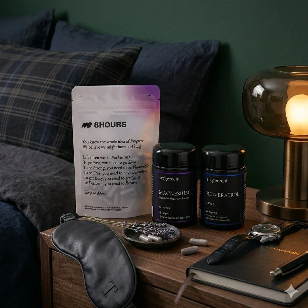 Schlafroutine – Tom's Auswahl | Sleep + Magnesium + Resveratrol | allseven von allseven – Hochwertige Bundles.